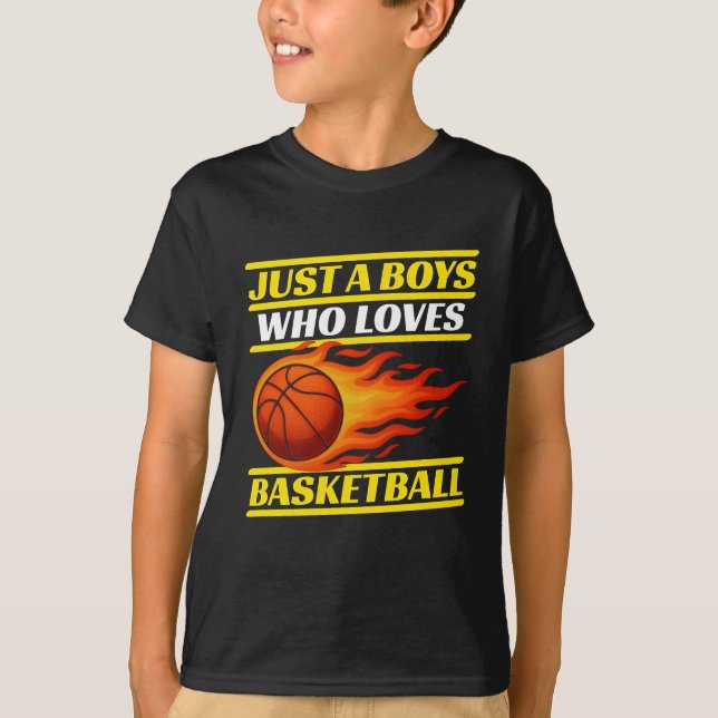 Camiseta solo un chico que ama el baloncesto (Anverso)