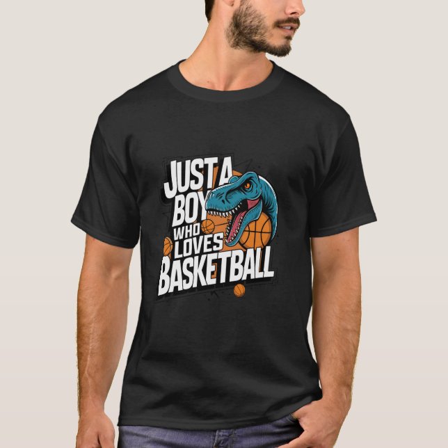Camiseta Solo un chico que ama el baloncesto diseña una can (Anverso)