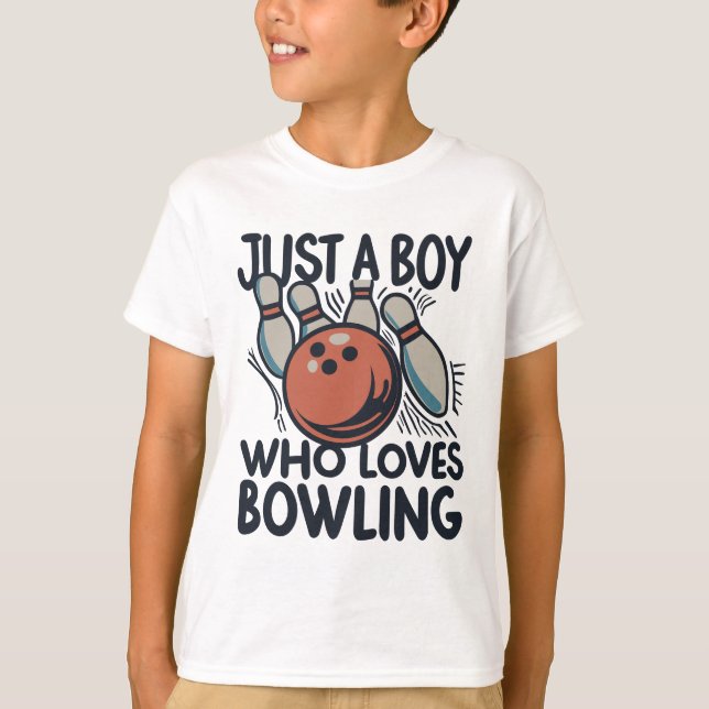 Camiseta Solo un chico que ama el Bowling (Anverso)