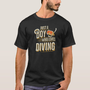 Camiseta Solo un chico que ama el buceo Divemaster buzo