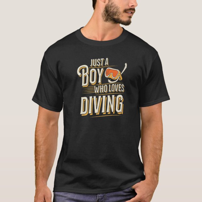 Camiseta Solo un chico que ama el buceo Divemaster buzo (Anverso)