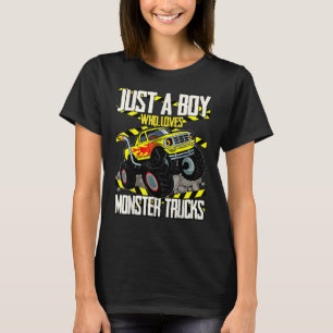 Camiseta Solo un chico que ama el camión de monstruos