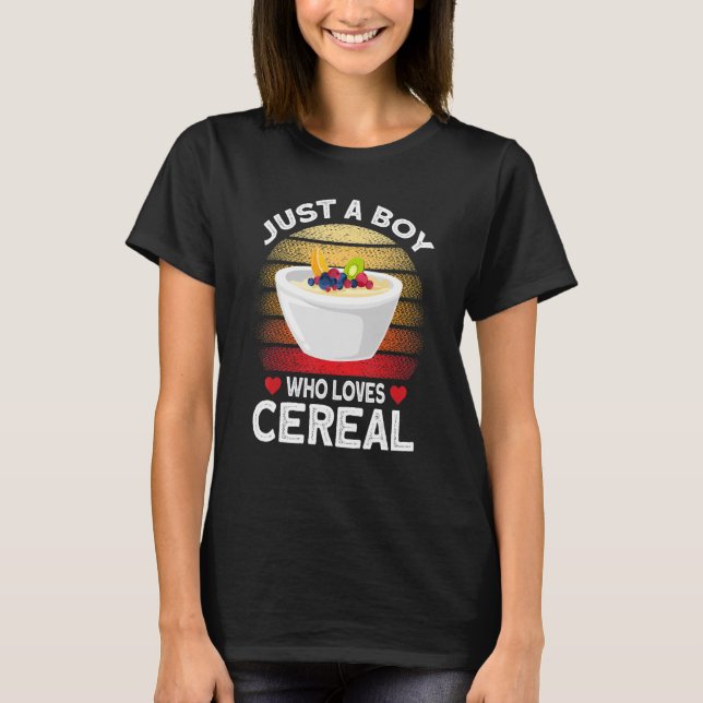 Camiseta Solo un chico que ama el cereal (Anverso)