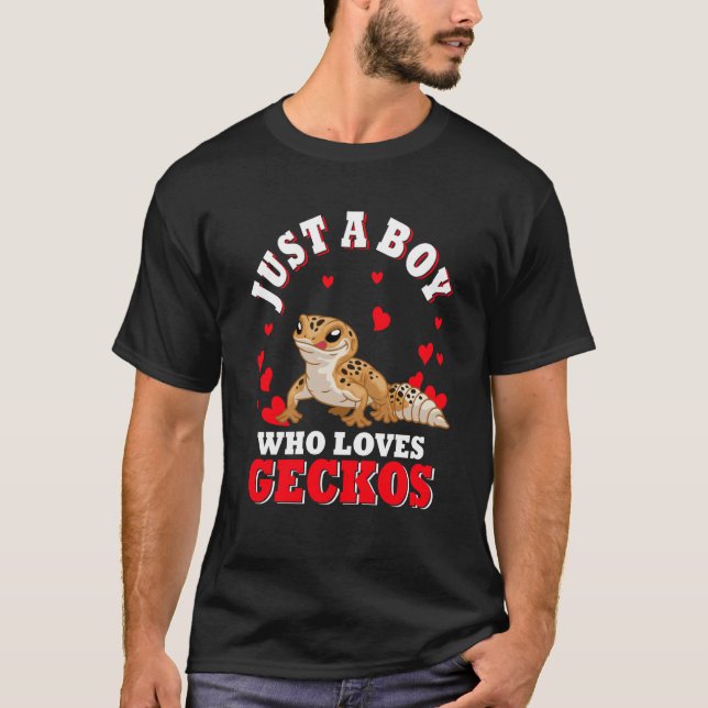Camiseta Solo un chico que ama el corazón de Gecko Valentin (Anverso)