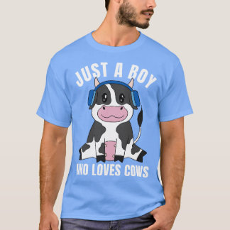 Camiseta Solo un chico que ama el diseño de los granjeros d