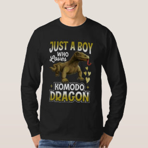 Camiseta Solo un chico que ama el disfraz de dragón de Komo