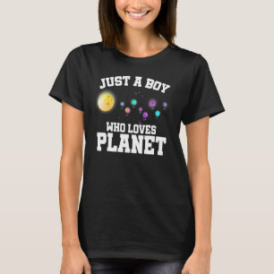 Camiseta Solo un chico que ama el espacio del sistema solar