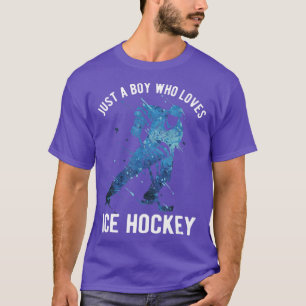 Camiseta Solo un chico que ama el hockey sobre hielo