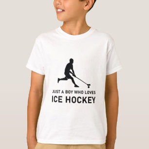 Camiseta Solo un chico que ama el hockey sobre hielo