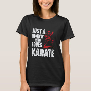 Camiseta Solo un chico que ama el karate divertido dicho ma