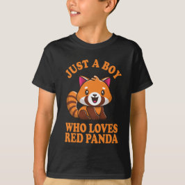 Camiseta Solo un chico que ama el Panda Rojo