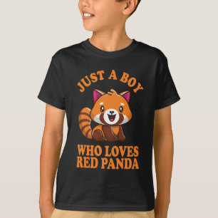 Camiseta Solo un chico que ama el Panda Rojo