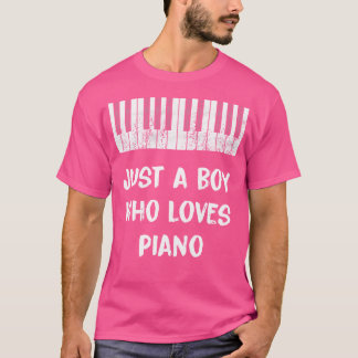 Camiseta Solo un chico que ama el piano