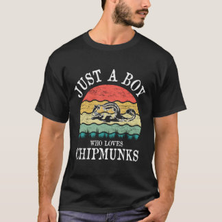 Camiseta Solo un chico que ama el regalo de Chipmunks