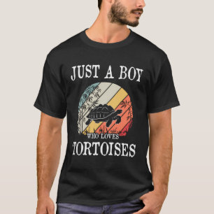 Camiseta Solo un chico que ama el regalo de las tortugas