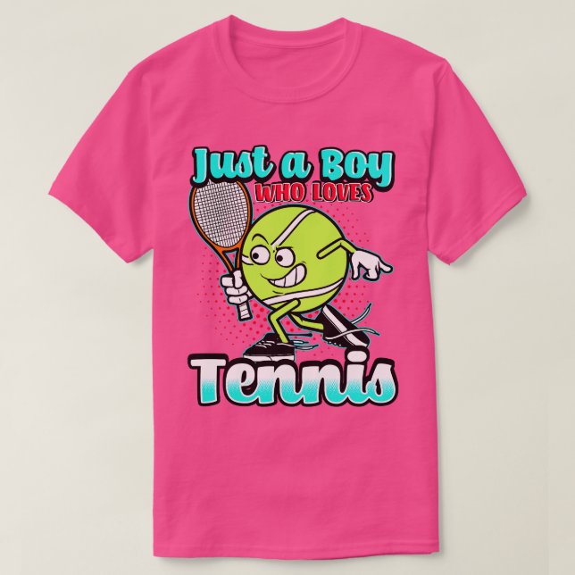 Camiseta Solo un chico que ama el tenis (Diseño del anverso)