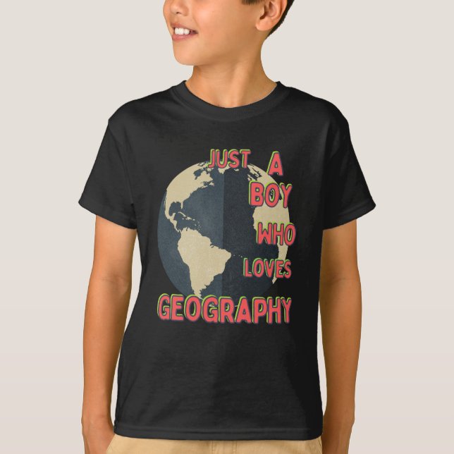 Camiseta Solo un chico que ama la geología de la ciencia de (Anverso)