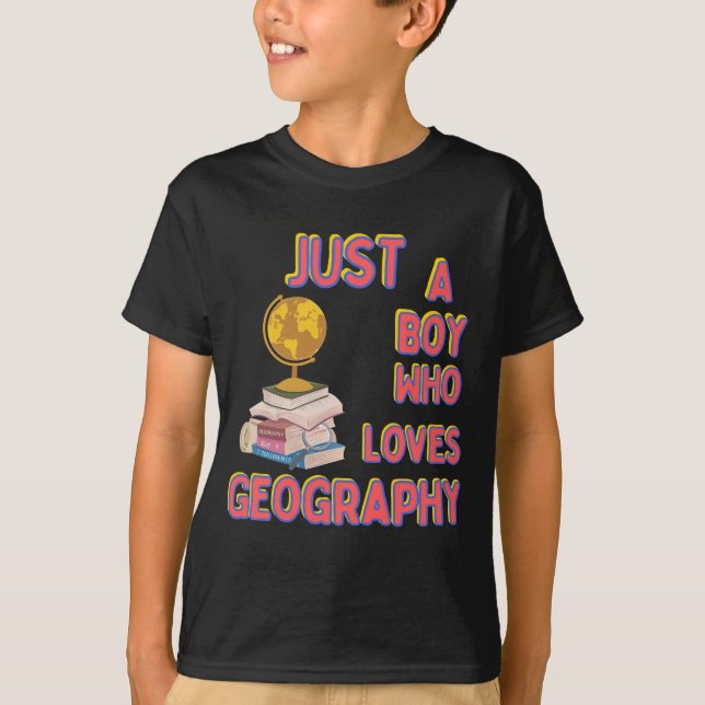 Camiseta Solo un chico que ama la geología de la ciencia de (Anverso)