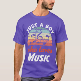 Camiseta Solo un chico que ama la música Amigo de los chico