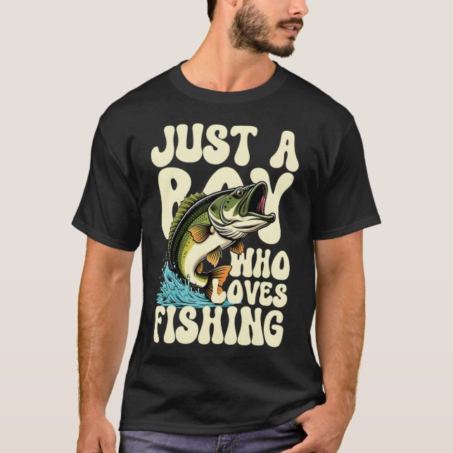 Camiseta Solo un chico que ama la pesca (Anverso)