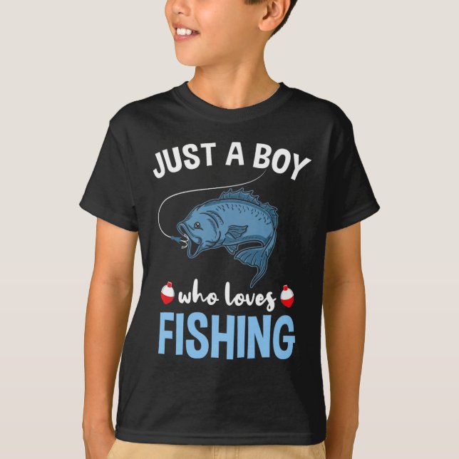 Camiseta Solo un chico que ama la pesca  (Anverso)
