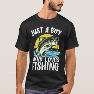 Camiseta Solo un chico que ama la pesca de la delicia del p
