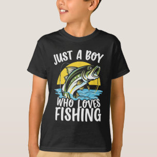 Camiseta Solo un chico que ama la pesca de la delicia del p