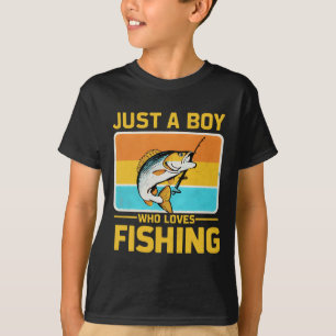Camiseta Solo un chico que ama la pesca divertida B Fish Fi