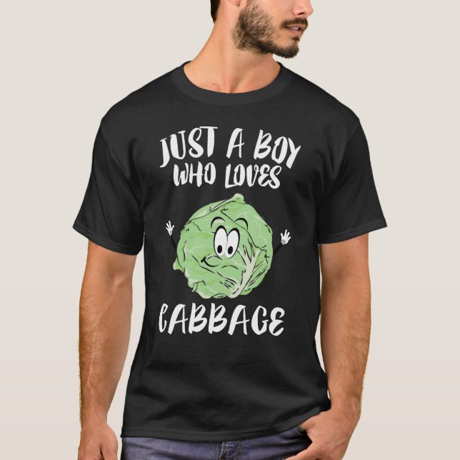 Camiseta Solo un chico que ama la verdura de col (Anverso)