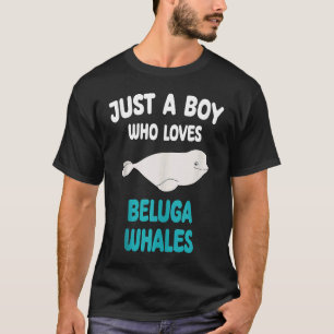 Camiseta Solo un chico que ama las ballenas beluga Animal n