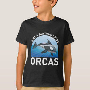 Camiseta Solo un chico que ama las ballenas orcas