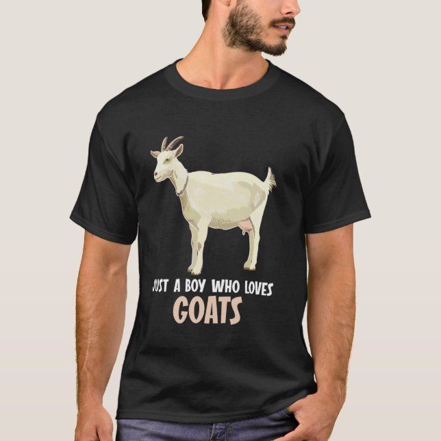 Camiseta Solo un chico que ama las cabras Cabra (Anverso)