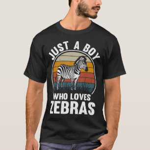 Camiseta Solo un chico que ama las cebras Amante de las ceb