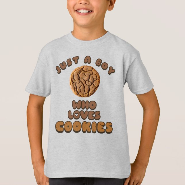 Camiseta Solo un chico que ama las cookies (Anverso)