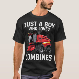 Camiseta Solo un chico que ama las cosechadoras rojas
