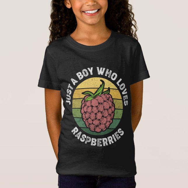 Camiseta Solo un chico que ama las frambuesas - fruta de fr (Anverso)