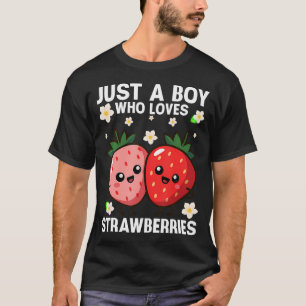 Camiseta Solo un chico que ama las fresas