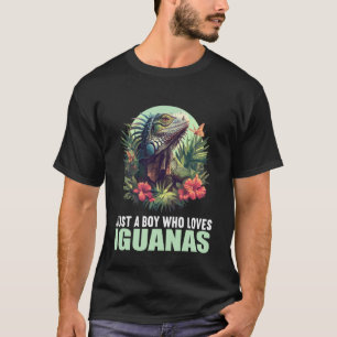 Camiseta Solo un chico que ama las iguanas. iguanas Iguana