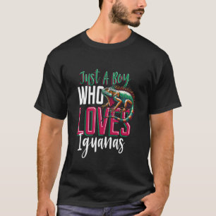 Camiseta Solo un chico que ama las iguanas lagarto