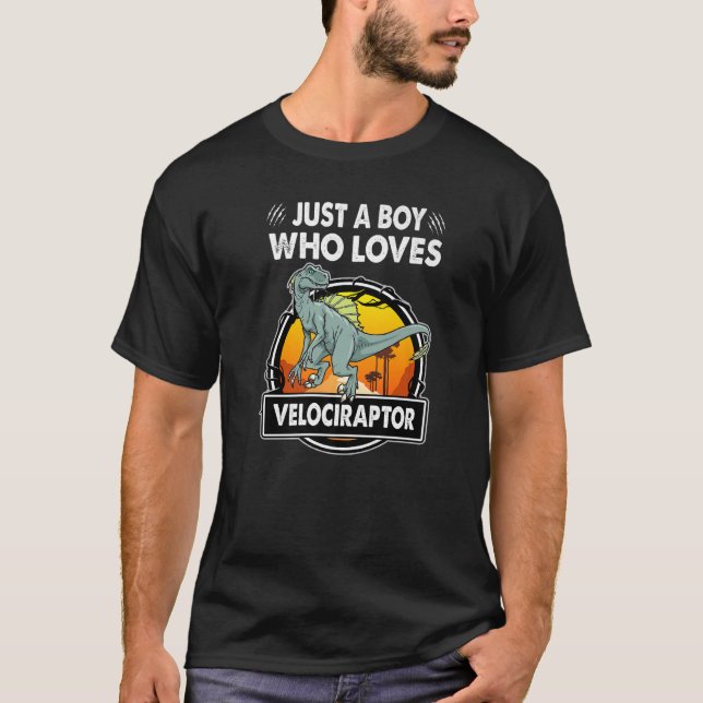 Camiseta Solo un chico que ama las praderas de dinosaurios  (Anverso)