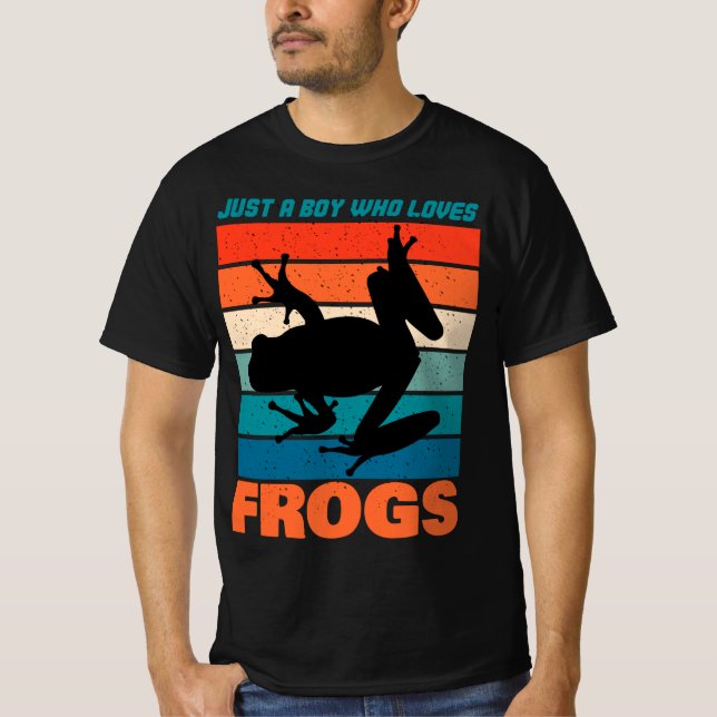 Camiseta Solo un chico que ama las ranas - Retro Animal (Anverso)