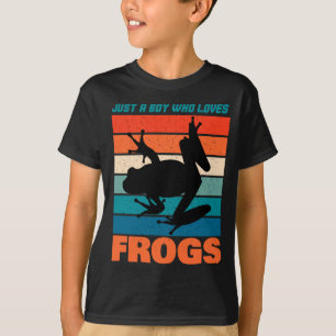 Camiseta Solo un chico que ama las ranas - Retro Animal