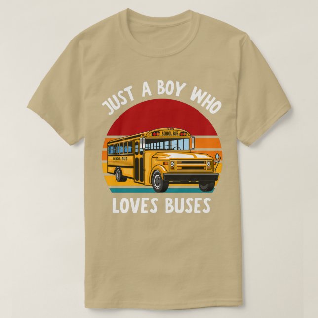 Camiseta Solo un chico que ama los autobuses 1 (Diseño del anverso)