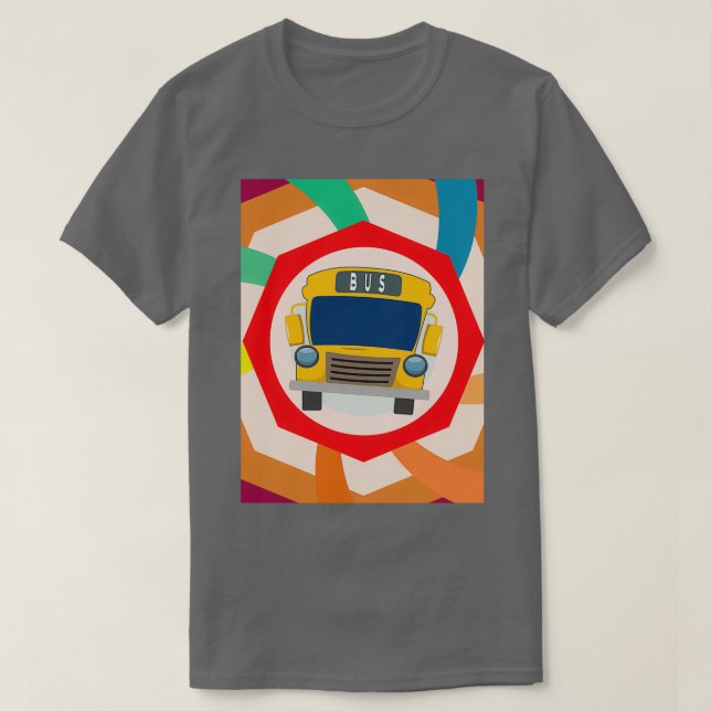 Camiseta Solo un chico que ama los autobuses escolares con  (Diseño del anverso)