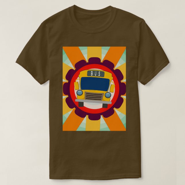Camiseta Solo un chico que ama los autobuses escolares con  (Diseño del anverso)