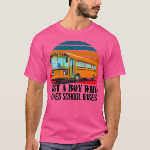 Camiseta Solo un chico que ama los autobuses la puesta de s