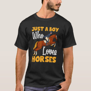 Camiseta Solo un chico que ama los caballos Equitación Caba
