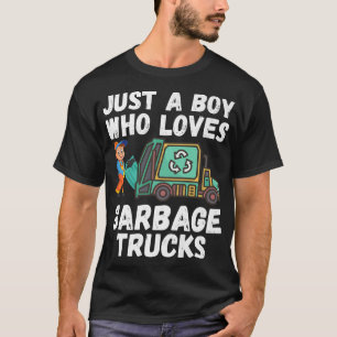 Camiseta Solo un chico que ama los camiones de basura Camio
