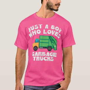 Camiseta Solo un chico que ama los camiones de basura niños