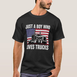 Camiseta Solo un chico que ama los camiones - Guay Semi Tru